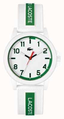Lacoste Rider White and Green Silicone Strap Watch 2020140