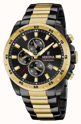 Festina Chronograph Black Plated Stainless Steel Watch F20563/1