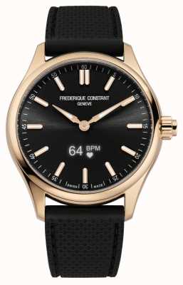 Frederique Constant Men's Vitality Smartwatch Black Dial Black Rubber FC-287BS5B4