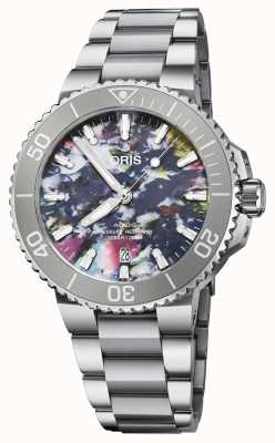 ORIS Aquis Date Upcycle Automatic (41.5mm) Multicoloured PET Recycled Dial / Stainless Steel Bracelet 01 733 7766 4150-SET