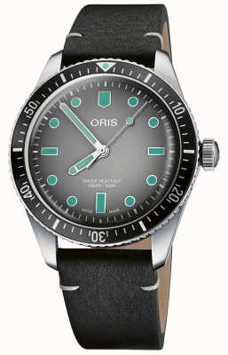 ORIS Divers Sixty-Five Automatic (40mm) Grey Dial / Black Leather Strap 01 733 7707 4053-07 5 20 89