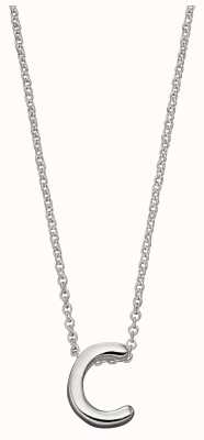 Elements Silver Silver Initial 'C' Pendant Necklace N4430