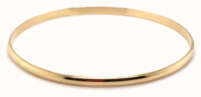 9ct Gold Solid D Shape Bangle Curties Gdeb1 J30360