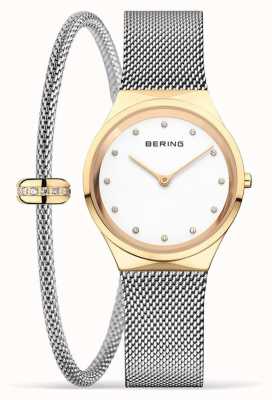 Bering Women's Classic Polished Gold Watch and Bracelet Set 12131-010-190-GWP1