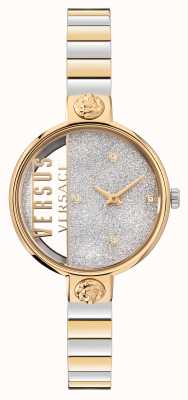 Versus Versace Rue Denoyez Glitter Dial Two Tone Watch VSPZV0221