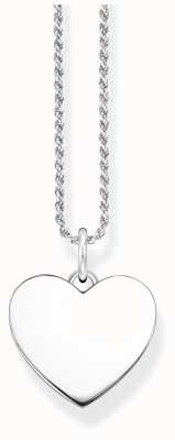 Thomas Sabo Sterling Silver Plain Heart Twist Chain Necklace 50cm KE2132-001-21-L50