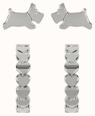 Radley Jewellery Fashion | Sterling Silver Scottie Dog & Hoop Earring Set RYJ1213S