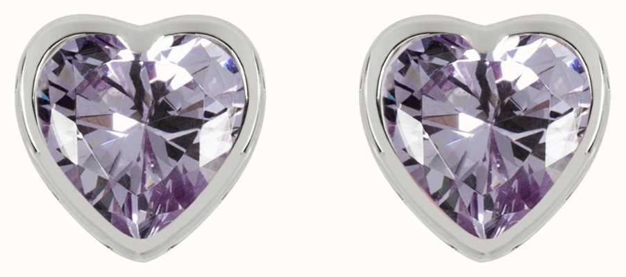 Radley Jewellery Fashion | Sterling Silver Purple Stone Heart Stud Earrings RYJ1215