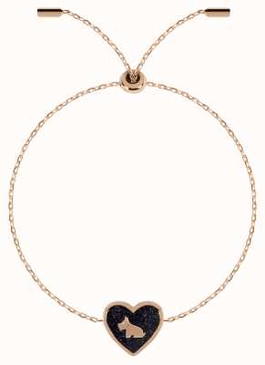 Radley Jewellery Fashion | Rose Gold Plated Sterling Silver Bracelet | Glitter Heart Charm RYJ3126
