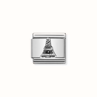Nomination Composable Classic MONUMENTS RELIEF Steel And Silver 925 Eiffel Tower 330105/32