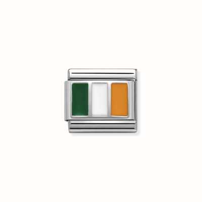 Nomination Composable Classic FLAGS In St.steel Enam.sterling Silver Ireland 330207/06