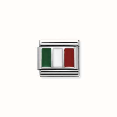 Nomination Composable Classic FLAGS In St.steel Enam.sterling Silver Italy 330207/16