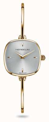 Herbelin Fil Women's Silver Dial Gold PVD Bangle Bracelet Watch 17207/BP11