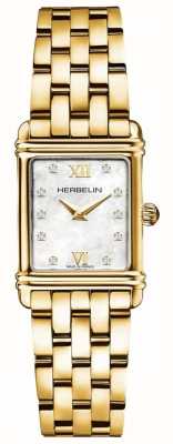 Herbelin Art Deco Women's Diamond Set Mother of Pearl Watch 17478BP59