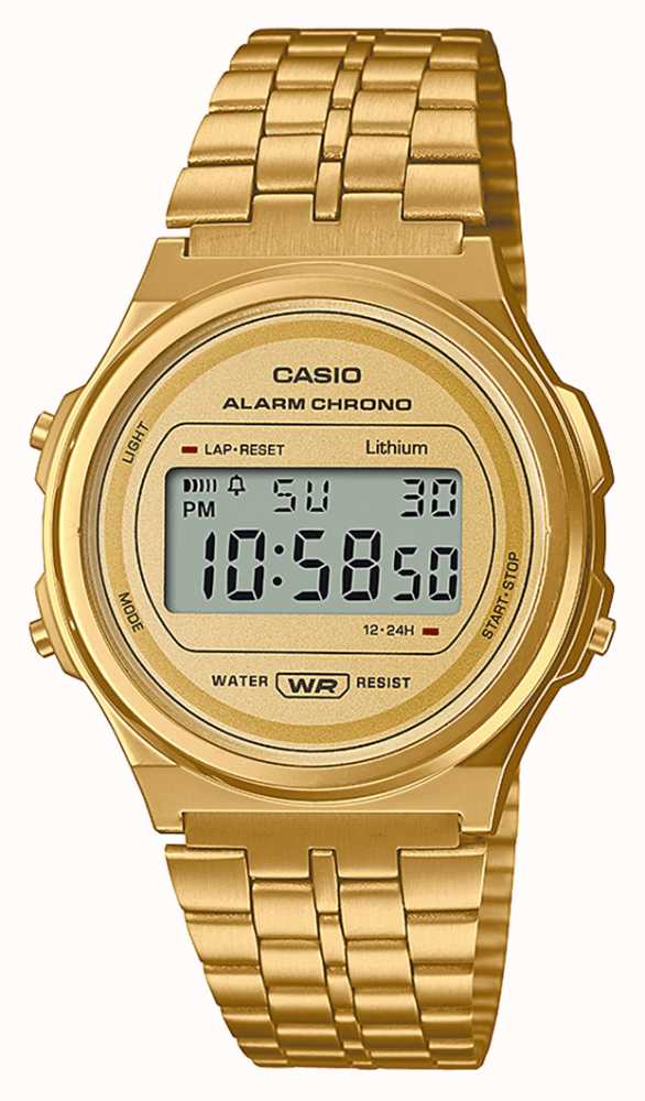 Casio Vintage Style Digital Quartz Watch A171WEG-9AEF - First Class  Watches™ SGP
