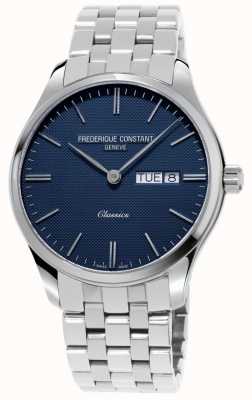 Frederique Constant Men's Classic Quartz Blue Dial Stainless Steel Watch FC-225NT5B6B