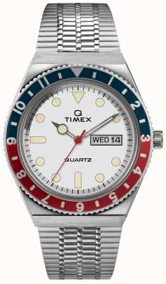 Timex Q Diver Inspired SST Case White Dial SST Band TW2U61200