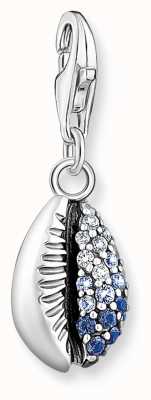 Thomas Sabo Cowrie Shell Charm - 925 Sterling Silver, Blue & White Stones 1894-945-7