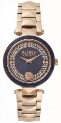 Versus Versace Women's Covent Garden | Blue Dial | Rose Gold Tone Watch VSPCD2717