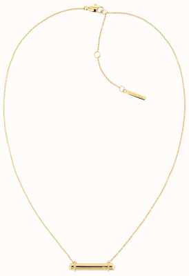 Calvin Klein Ladies Necklace Gold Tone Bar Pendant 35000015
