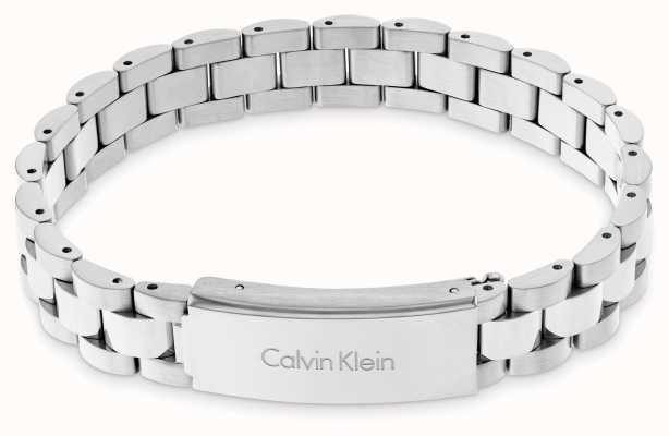 Calvin Klein Men's Stainless Steel Bracelet with Logo Detail 35000090