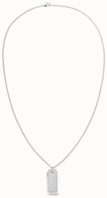 Calvin Klein Men's Silver Tone Dog Tag Style Necklace 35000051