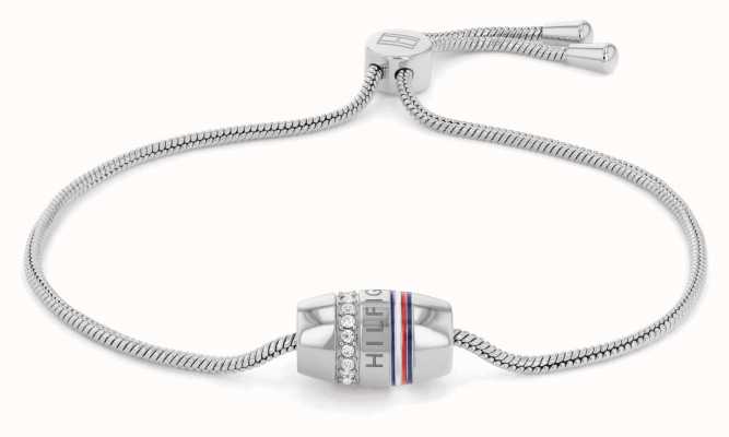 Tommy Hilfiger Mesh Charm Stainless Steel Crystal Set Bracelet 2780619