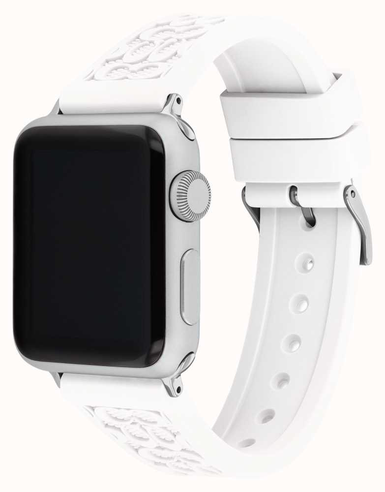 Coach Apple Watch Strap (38/40/41mm) White Silicone 14700050