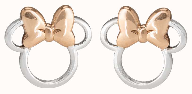 Disney Minnie Mouse Rose Gold Toned Bow Stud Earrings E901880TL