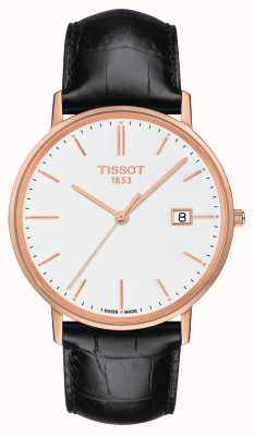 Tissot Goldrun 18K Rose Gold White Dial Watch T9224107601100