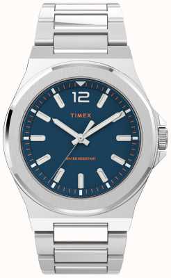 Timex Essex Ave Blue Dial Stainless Steel Bracelet Watch TW2V02000