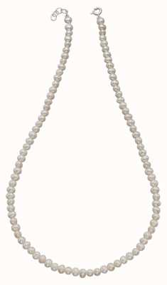 Elements Silver White Freshwater Pearl Necklace 41-43cm N3844W