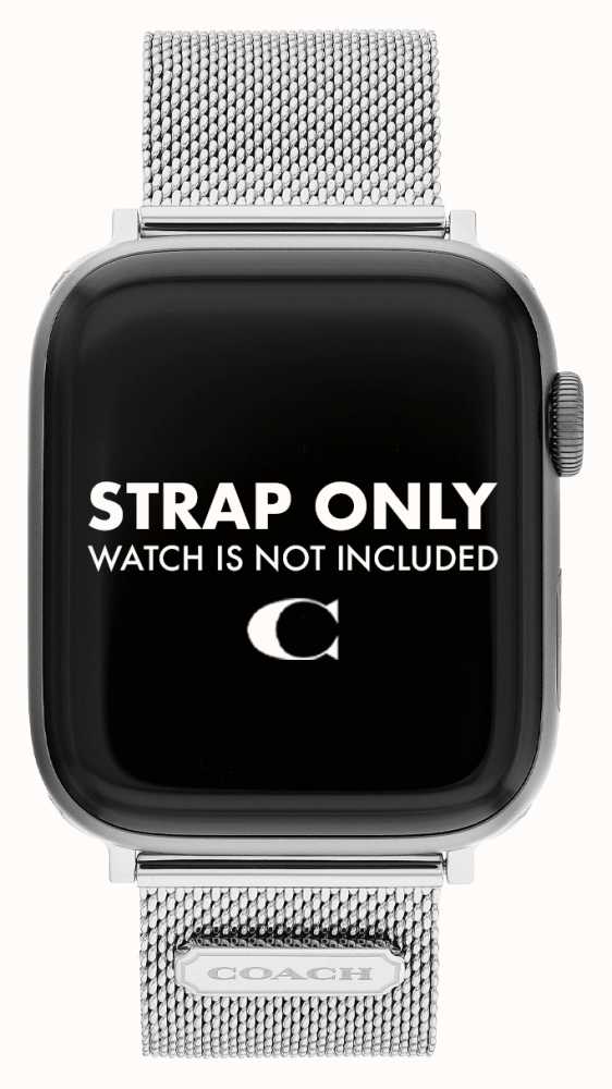 Coach Apple Watch Strap 42 44 45mm Steel Mesh 14700063 First