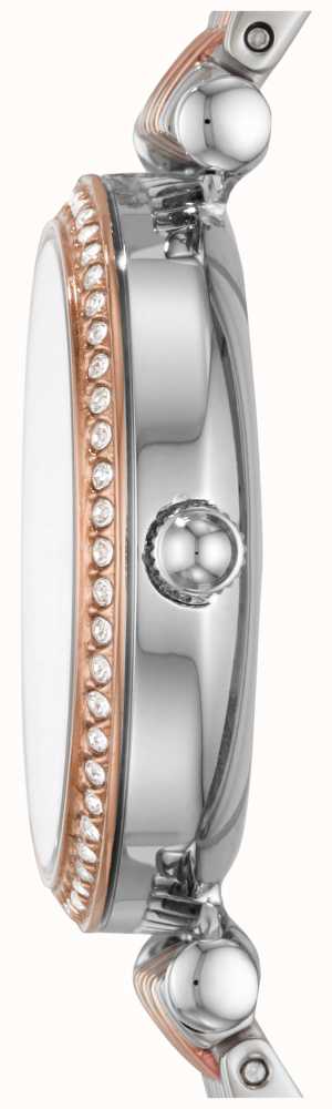 Fossil Women's Carlie Mini | Mother-of-Pearl Dial | Two Tone