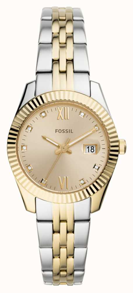 Fossil Women's Scarlette Mini | Gold Dial | Two Tone Stainless