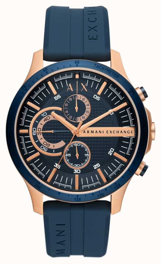 Armani Exchange Men's | Blue Chronograph Dial | Blue Silicone Strap AX2440  - First Class Watches™ SGP