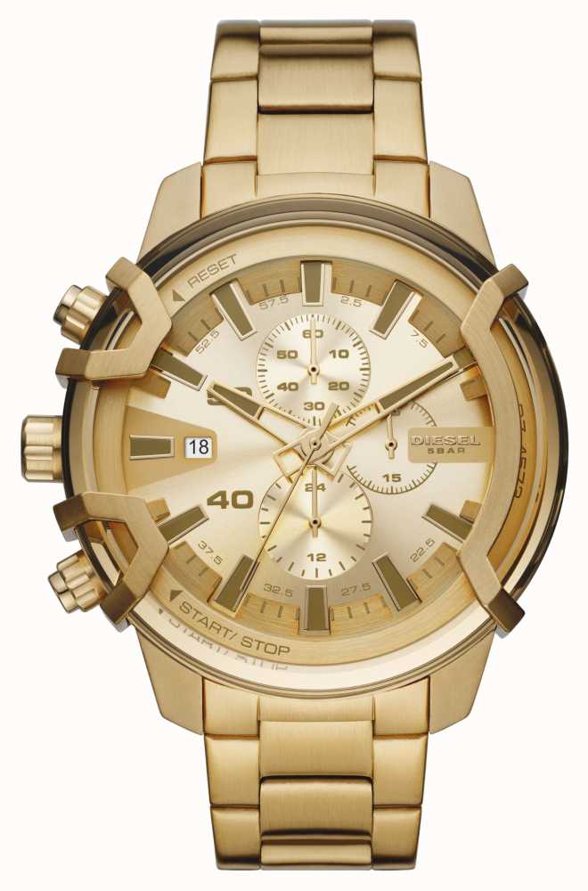 Diesel Griffed Chronograph Gold-tone Watch DZ4573 - First Class Watches™ SGP | Quarzuhren