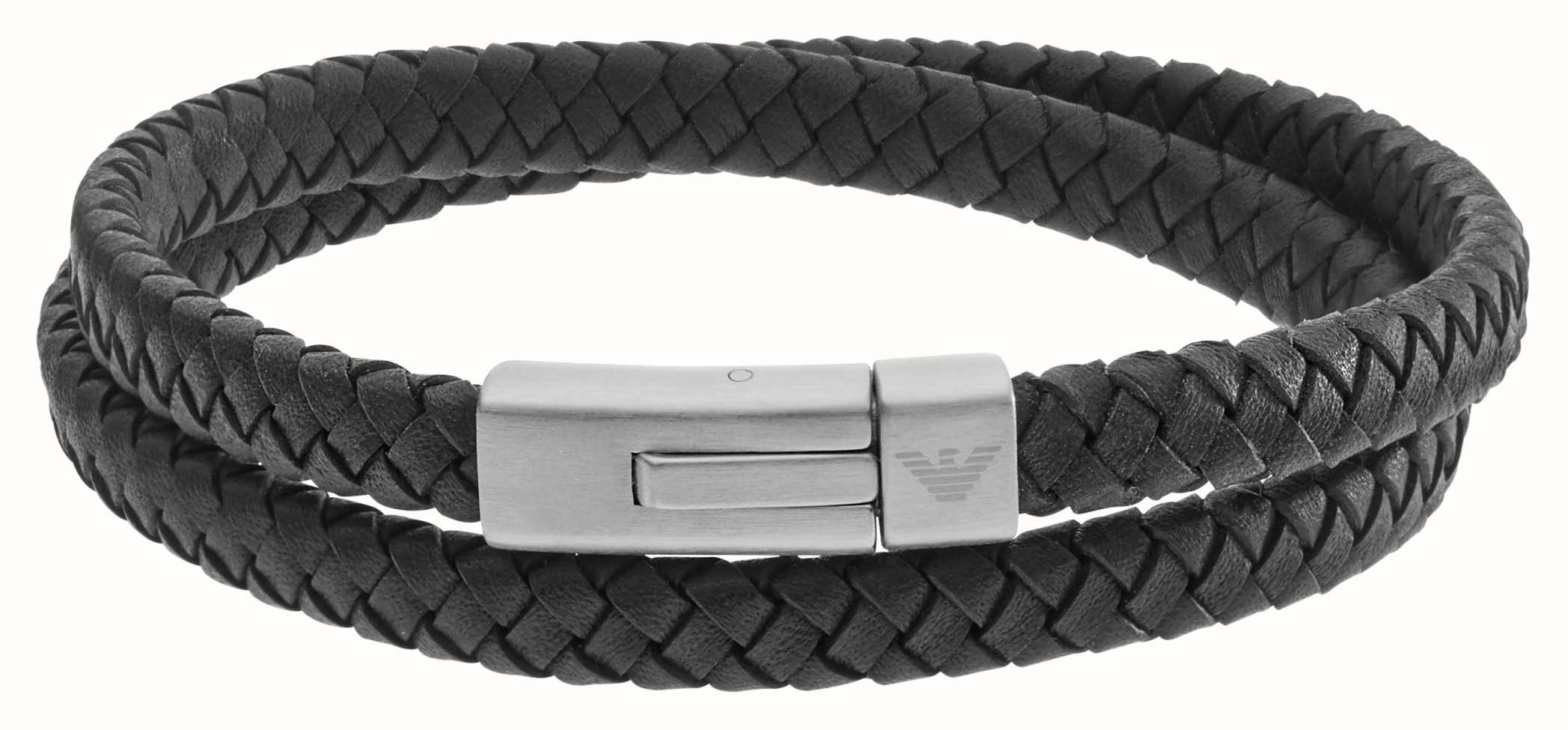 Emporio Armani EGS2435040 Men's Stainless Steel Chain Bracelet, Silver
