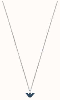 Emporio Armani Men's Gray-Tone Stainless Steel Dog Tag Necklace (Model:  EGS2811060)