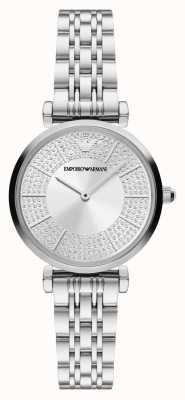 Emporio Armani Women's | Silver Crystal Set Dial | Stainless Steel Bracelet AR11445