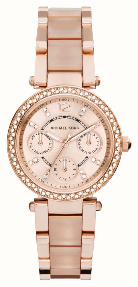 Michael Kors MK3270 Mini Lexington Pink Dial GoldTone Ladies Watch  32  Watches