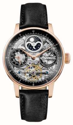Ingersoll THE JAZZ Automatic (42mm) Skeleton Dial / Black Leather Strap I07705