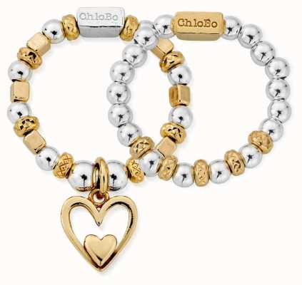 ChloBo Inner Love Set Of 2 Rings | Gold & Silver GMR11092