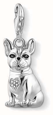 Thomas Sabo French Bulldog 'Frenchie' Charm - 925 Sterling Silver, White Zirconia 1726-041-21