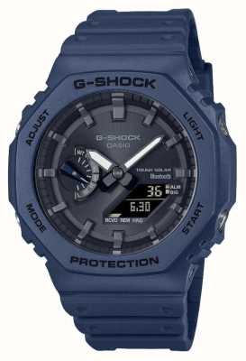 Casio Men's Bluetooth G-Shock Blue Solar Power Watch With Resin Strap GA-B2100-2AER