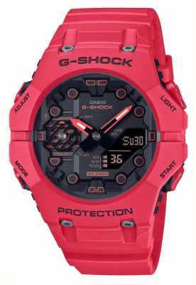 Casio Mens Bluetooth Combi Red Integrated Bezel and Strap GA-B001-4AER